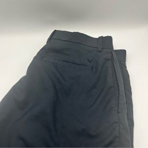 Callaway Black Cargo Golf Shorts Sz 34 Flat Front 100% Polyester Grip Waist.